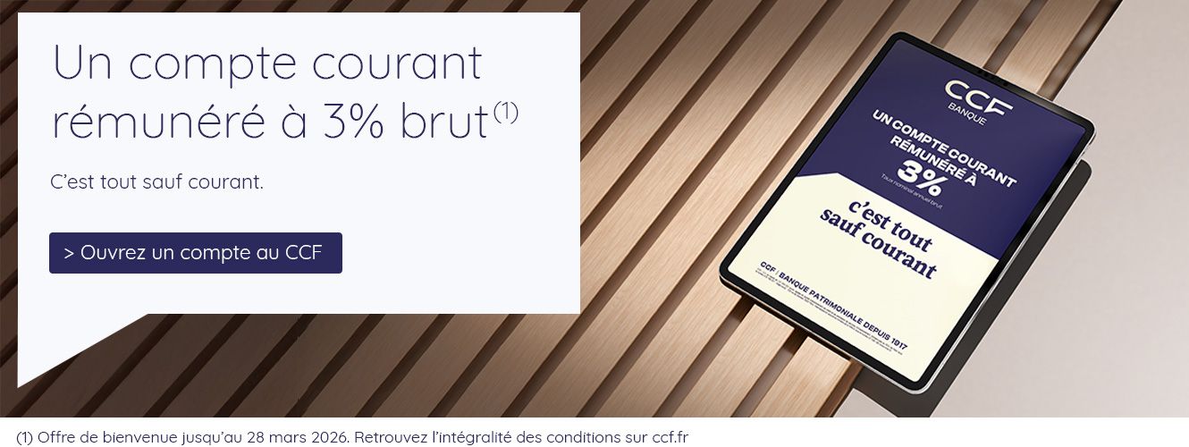 Un compte courant rémunéré à 3% brut